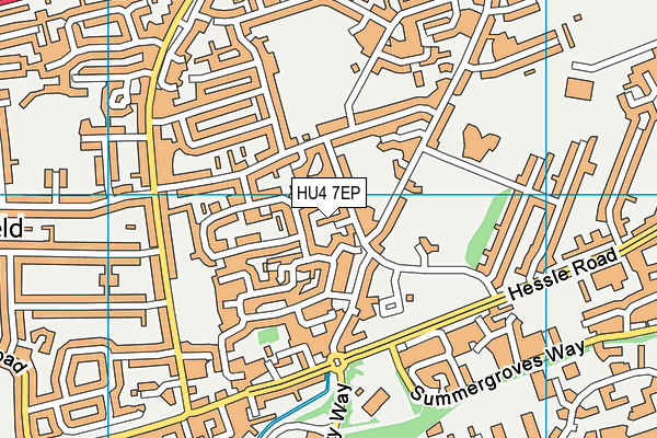 HU4 7EP map - OS VectorMap District (Ordnance Survey)