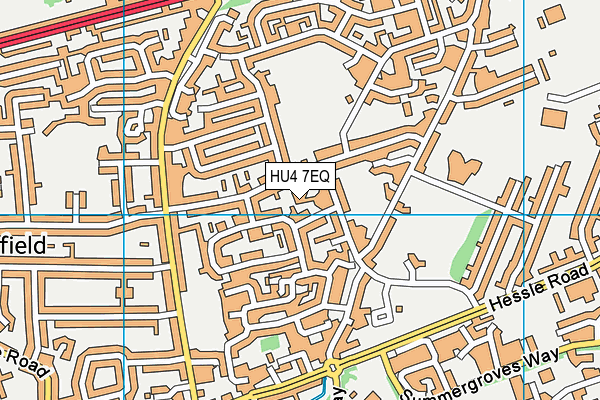 HU4 7EQ map - OS VectorMap District (Ordnance Survey)