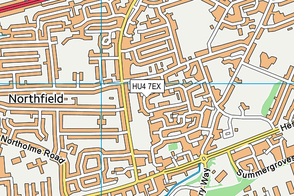 HU4 7EX map - OS VectorMap District (Ordnance Survey)