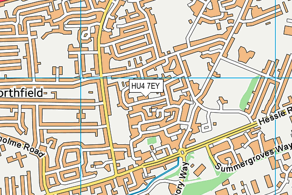 HU4 7EY map - OS VectorMap District (Ordnance Survey)