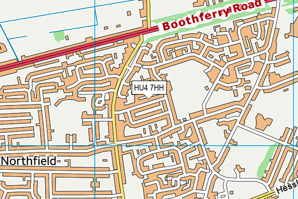 HU4 7HH map - OS VectorMap District (Ordnance Survey)