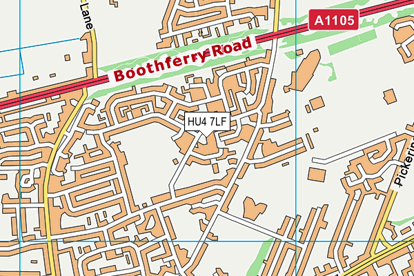 HU4 7LF map - OS VectorMap District (Ordnance Survey)