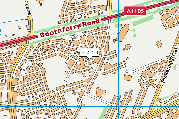 HU4 7LJ map - OS VectorMap District (Ordnance Survey)