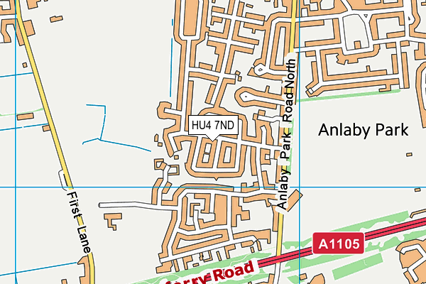 HU4 7ND map - OS VectorMap District (Ordnance Survey)