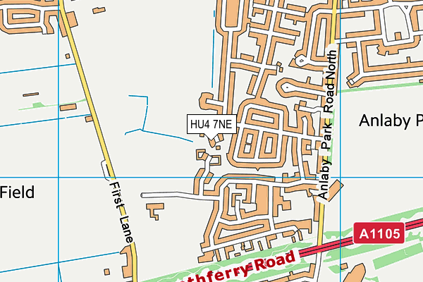 HU4 7NE map - OS VectorMap District (Ordnance Survey)