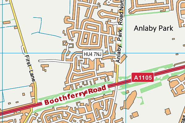 Rokeby Park Primary School map (HU4 7NJ) - OS VectorMap District (Ordnance Survey)