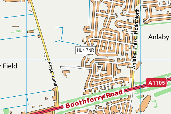 HU4 7NR map - OS VectorMap District (Ordnance Survey)