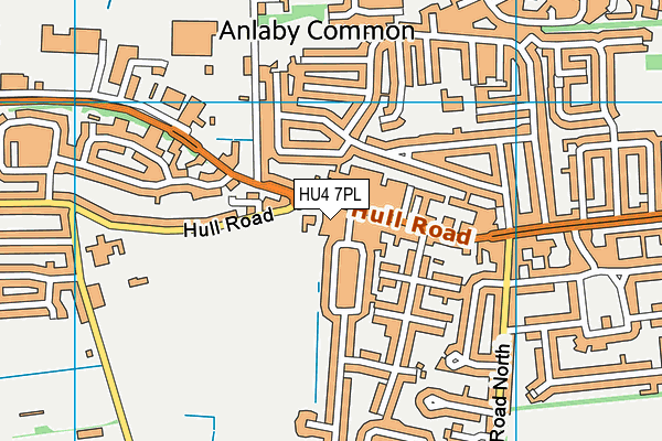 HU4 7PL map - OS VectorMap District (Ordnance Survey)