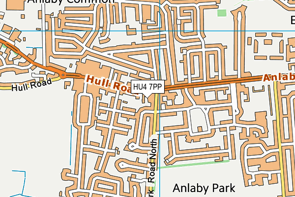 HU4 7PP map - OS VectorMap District (Ordnance Survey)