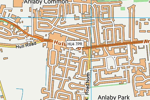 HU4 7PR map - OS VectorMap District (Ordnance Survey)