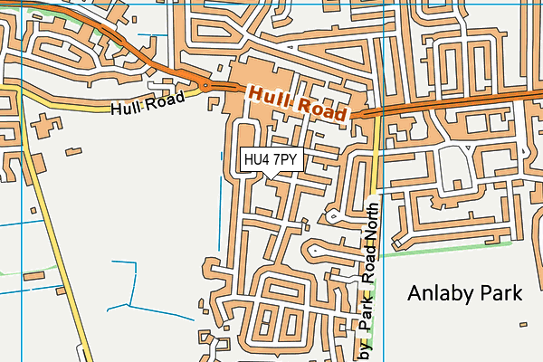 HU4 7PY map - OS VectorMap District (Ordnance Survey)