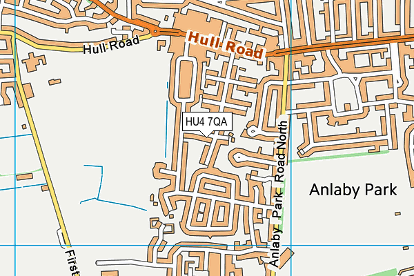 HU4 7QA map - OS VectorMap District (Ordnance Survey)