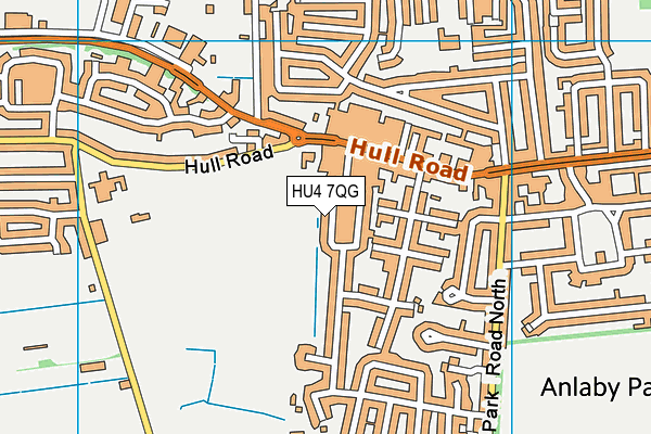 HU4 7QG map - OS VectorMap District (Ordnance Survey)