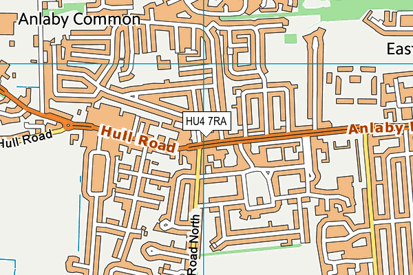 HU4 7RA map - OS VectorMap District (Ordnance Survey)