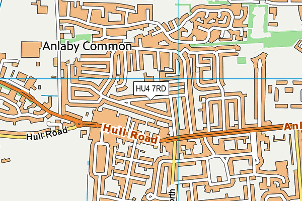 HU4 7RD map - OS VectorMap District (Ordnance Survey)