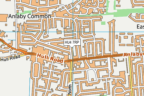 HU4 7RP map - OS VectorMap District (Ordnance Survey)