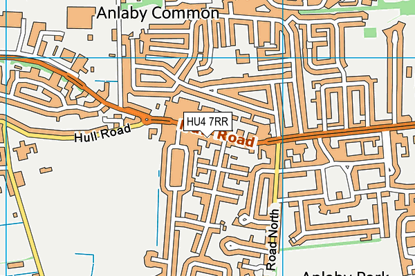 HU4 7RR map - OS VectorMap District (Ordnance Survey)