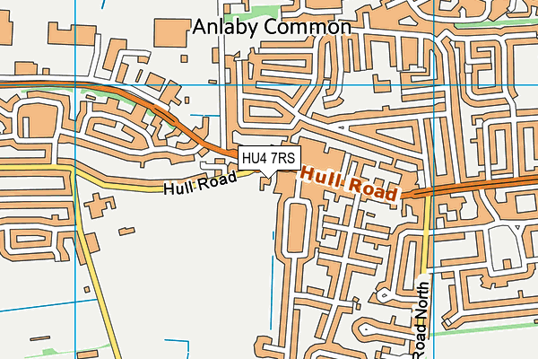 HU4 7RS map - OS VectorMap District (Ordnance Survey)