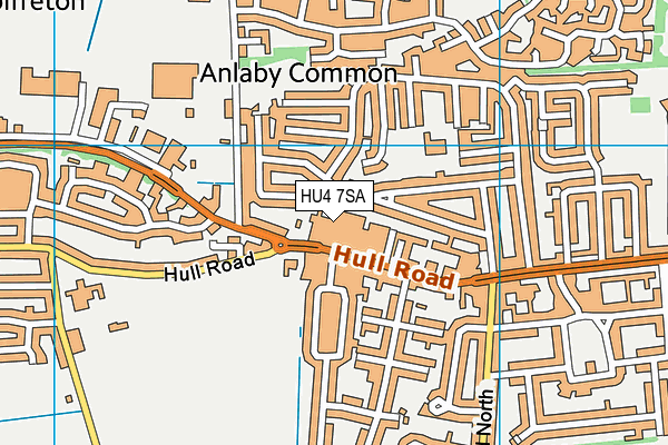 HU4 7SA map - OS VectorMap District (Ordnance Survey)