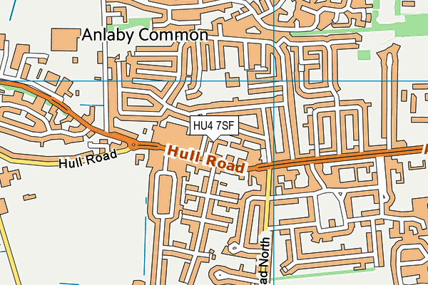 HU4 7SF map - OS VectorMap District (Ordnance Survey)