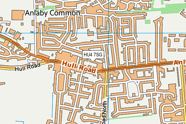 HU4 7SG map - OS VectorMap District (Ordnance Survey)