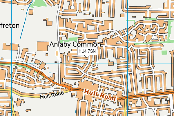 HU4 7SN map - OS VectorMap District (Ordnance Survey)