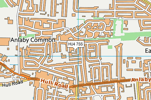 HU4 7SS map - OS VectorMap District (Ordnance Survey)