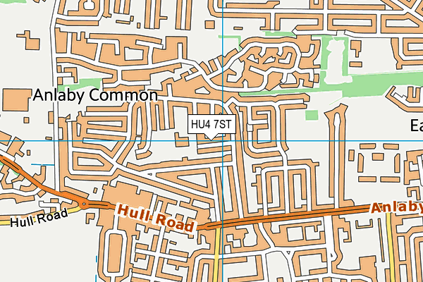 HU4 7ST map - OS VectorMap District (Ordnance Survey)