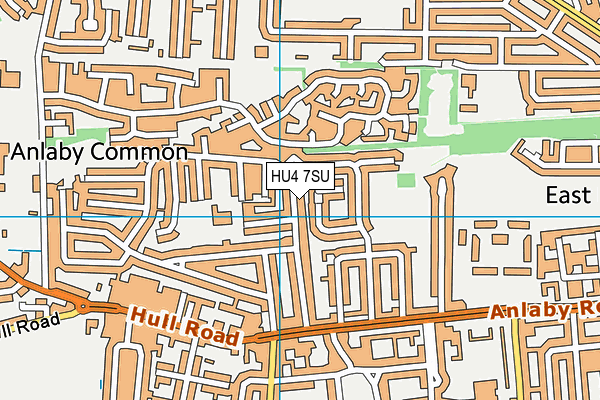 HU4 7SU map - OS VectorMap District (Ordnance Survey)