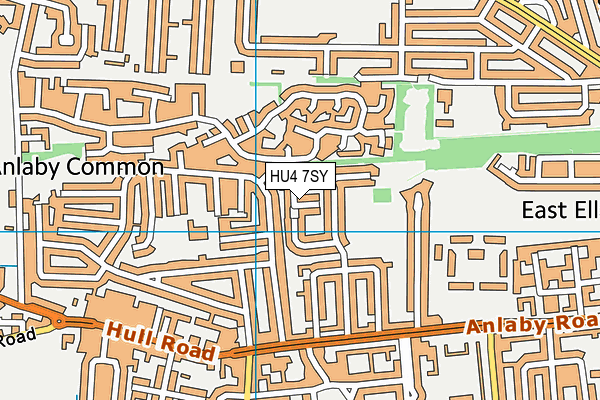 HU4 7SY map - OS VectorMap District (Ordnance Survey)