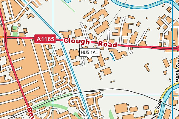 Jd Gyms (Hull) (Closed) map (HU5 1AL) - OS VectorMap District (Ordnance Survey)