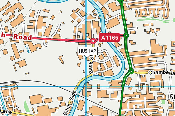 HU5 1AP map - OS VectorMap District (Ordnance Survey)