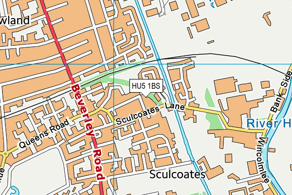 HU5 1BS map - OS VectorMap District (Ordnance Survey)