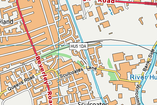 HU5 1DA map - OS VectorMap District (Ordnance Survey)