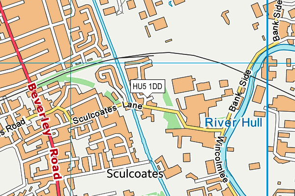 HU5 1DD map - OS VectorMap District (Ordnance Survey)