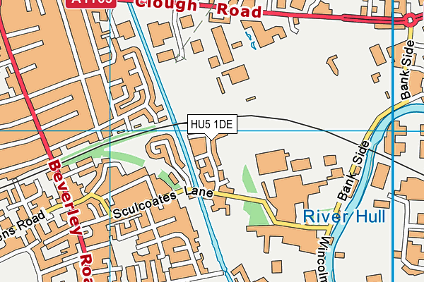 HU5 1DE map - OS VectorMap District (Ordnance Survey)