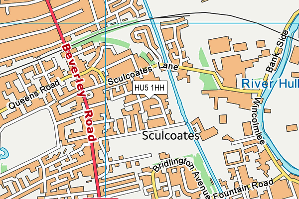 HU5 1HH map - OS VectorMap District (Ordnance Survey)