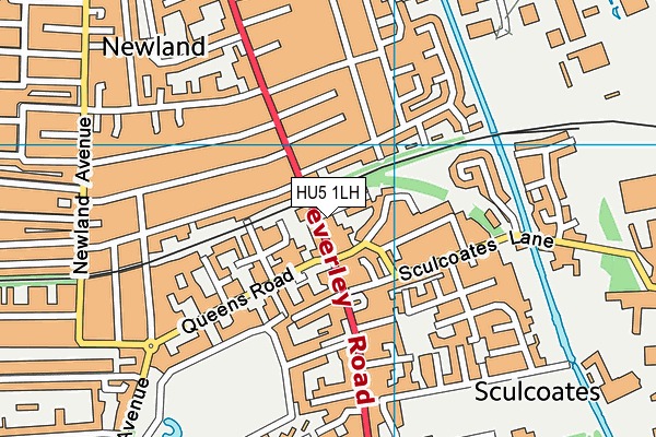 HU5 1LH map - OS VectorMap District (Ordnance Survey)