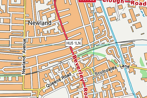 HU5 1LN map - OS VectorMap District (Ordnance Survey)