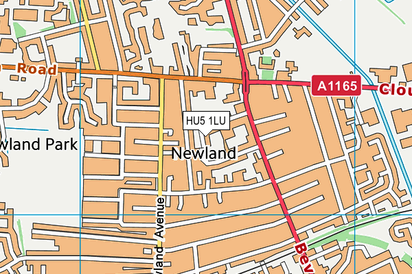 HU5 1LU map - OS VectorMap District (Ordnance Survey)