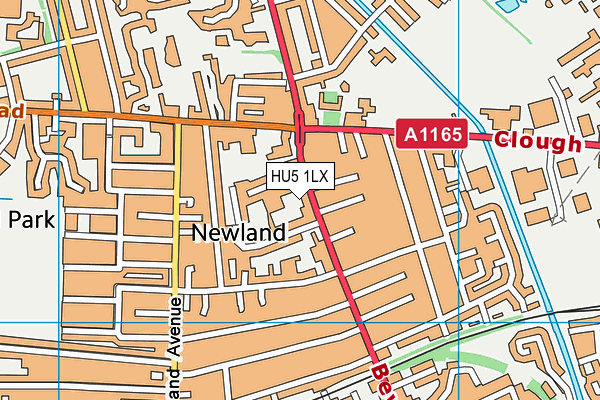 HU5 1LX map - OS VectorMap District (Ordnance Survey)