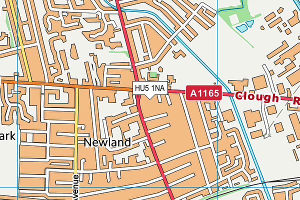 HU5 1NA map - OS VectorMap District (Ordnance Survey)