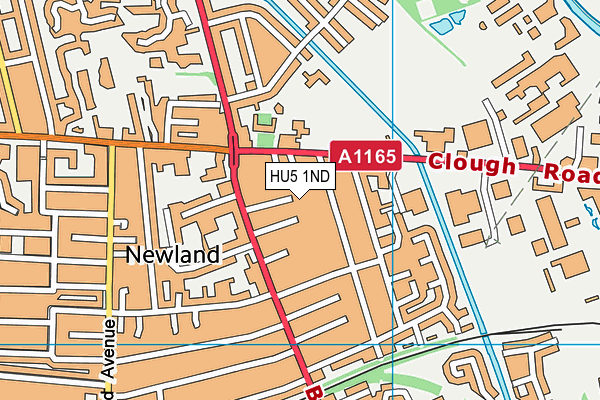 HU5 1ND map - OS VectorMap District (Ordnance Survey)