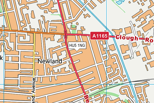 HU5 1NG map - OS VectorMap District (Ordnance Survey)