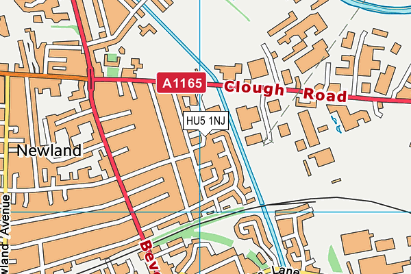 HU5 1NJ map - OS VectorMap District (Ordnance Survey)