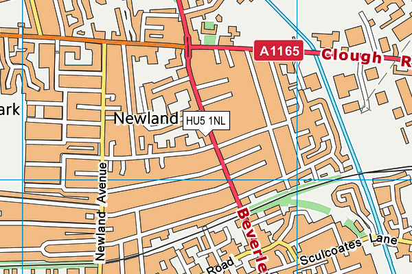 HU5 1NL map - OS VectorMap District (Ordnance Survey)