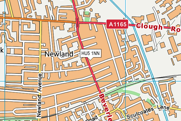 HU5 1NN map - OS VectorMap District (Ordnance Survey)
