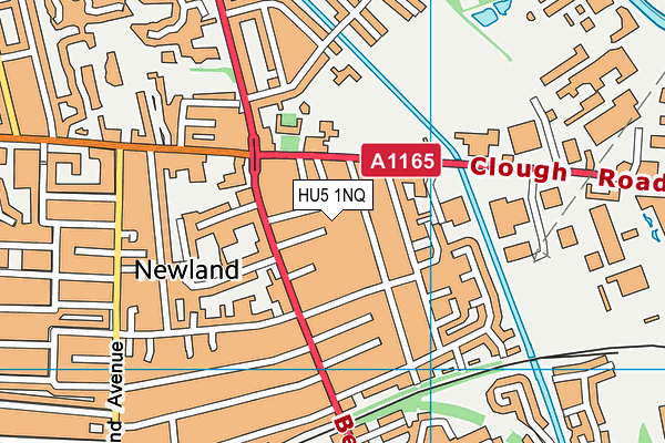 HU5 1NQ map - OS VectorMap District (Ordnance Survey)