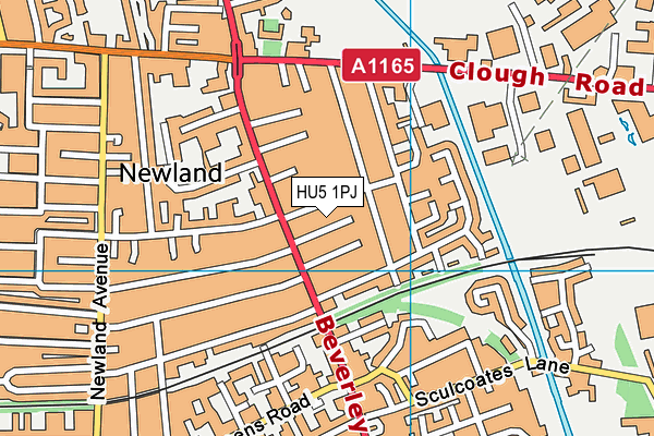 HU5 1PJ map - OS VectorMap District (Ordnance Survey)