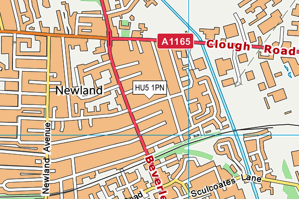 HU5 1PN map - OS VectorMap District (Ordnance Survey)